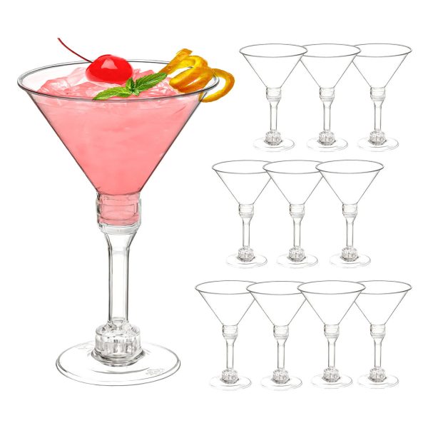 Plastic cocktail glasses, red wine glasses, goblets, cross-border disposable plastic glasses, barware, party supplies, champagne glasses