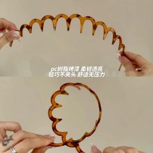 Korea face wash special premium sense headband women's 2024 new broken hair wavy hairpin high skull pressure headband