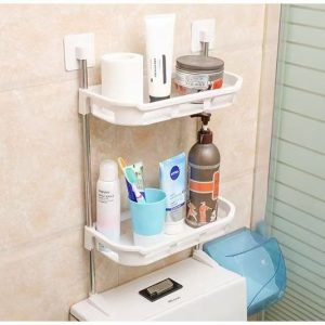 Bathroom toilet multi-layer storage rack, bathroom punching-free storage rack, kitchen wall hanging cleaning utensil storage shelf