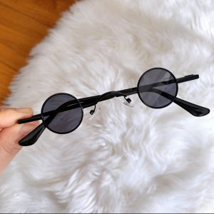 Super small frame round retro sunglasses for men and women styling mini small round frame prince glasses glasses hip hop sunglasses tide