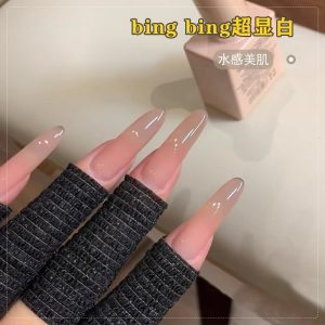 Ice permeable skin nail polish glue 2025 popular white jade grease Zhen Huan nude nail salon special wholesale