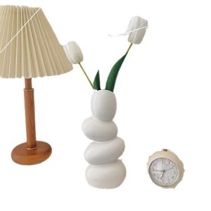Creative ceramic vase ins wind light luxury high-end special-shaped cobblestone home decoration living room flower arrangement porch decoration