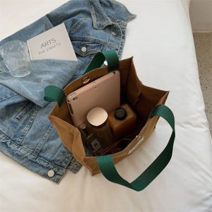 2024 new simple handbag for going out, office worker with meal bag, student lunch box, bento bag, ins handbag