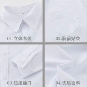White shirts, men's long-sleeved business suits, wedding groomsmen, and professional work shirts for men and women