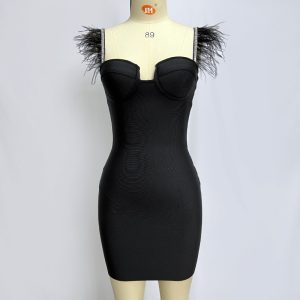 Amazon foreign trade bandage dresses evening clothes bandage dresses cross-border European and American sexy fashion women