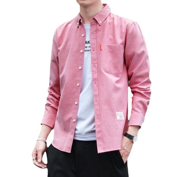2022 Spring Autumn New Men's Non-Ironing Business Shirt Trendy Casual Slim Retro Long Sleeve Long Sleeve Men's Shirt - Image 5