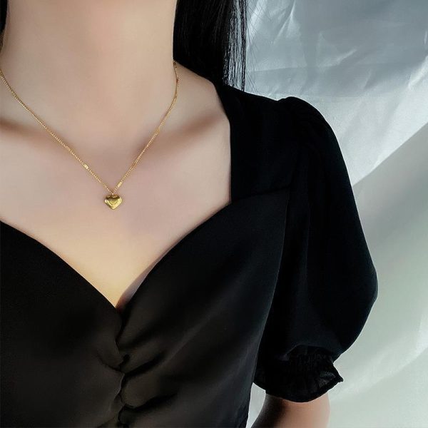 South Korea Dongdaemun fashion personality trend cute love necklace collarbone chain necklace Internet celebrity temperament necklace female wholesale - Image 4