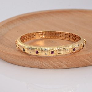 Italian Bujia New Diamond Encrusted Bracelet Women 18k Versatile Light Luxury Vintage Imperial Green Bracelet Jewelry Wholesale