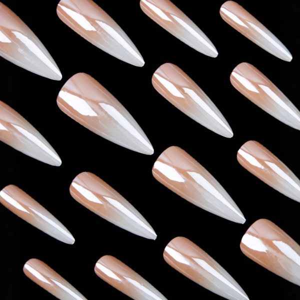 Cross-border explosive nail art wholesale simple gradient nail sheet electroplated nail sheet detachable wearable nail - Image 2