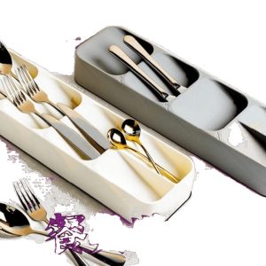 qh tableware storage organizer kitchen drawer compartment knife fork spoon storage box knife holder knife drawer storage storage