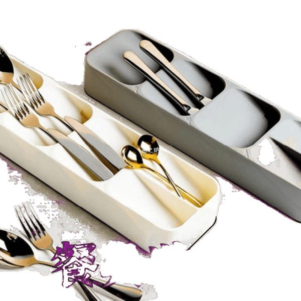 qh tableware storage organizer kitchen drawer compartment knife fork spoon storage box knife holder knife drawer storage storage - Image 5