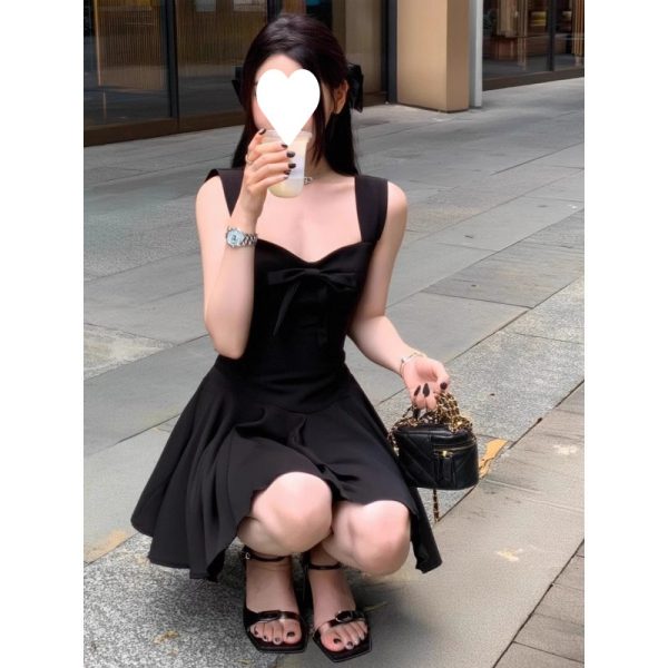 Small daughter, high-end fluffy dress, women's summer dress, French waist, slimming princess, waist skirt - Image 3