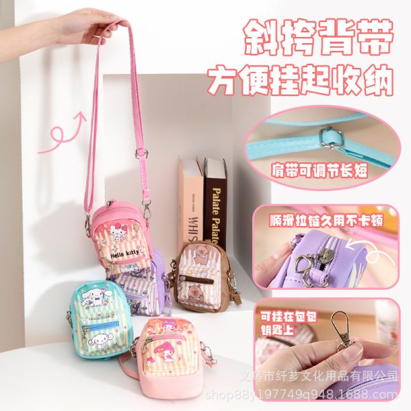 Coin purse ins style cute girly heart women's simple creative zipper bag with one shoulder crossbody bag - Image 3
