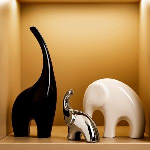 Elephant ornaments, light luxury, high-end home TV, cabinet, wine cabinet, decoration, handicrafts, living room, modern office, sense of luxury