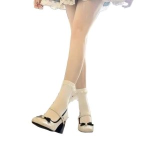 French temperament Mary Jane shoe girl 2025 spring new celebrity small fragrance style thick heel single strap single shoe high heel