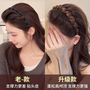 High skull headband women's high-end foreign fashion headband 2025 new anti-slip hairpin headband with tooth pressure hairpin