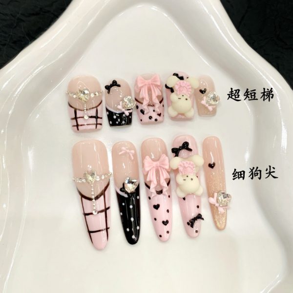 Blush cartoon cute whitening high-end nail patch hand-worn nail patch