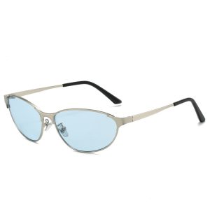 Cross-border new European and American style personalized cat eye sunglasses, futuristic hot girl technology glasses, old money style sunglasses