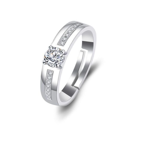 New fashion men's rings, classic atmosphere, simple and handsome, cool wedding rings, couple rings, wedding diamond rings, props, wedding dresses - Image 5
