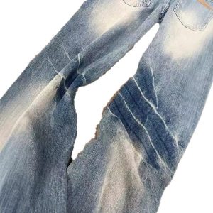 American retro hottie micro flared jeans women's 2024 spring and autumn new design sense loose and thin wide-legged trousers