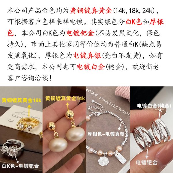 French elegant matte gold brushed water drop earrings copper plated real gold simple and high-end versatile earrings for women - Image 5