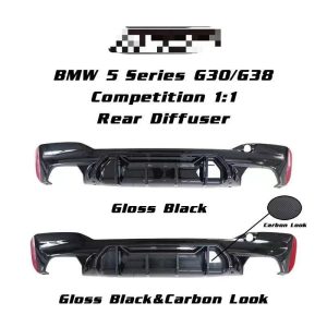 Suitable for BMW new 5 series G30 G38 modified M5 sports rear lip bright black small surround rear spoiler kit