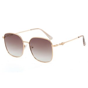 The new Korean large-frame slimming sunglasses anti-UV sunshade retro metal frame can be matched with myopic sunglasses for women