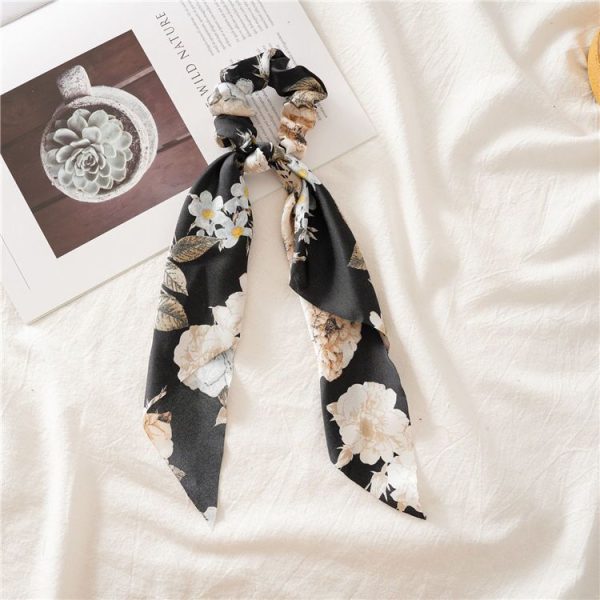 Tie the head rope Internet celebrity popular streamer bow hair ornament head rope tie hair French headband satin early spring atmosphere - Image 2