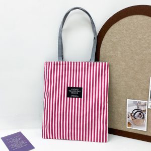 2024 New Cross-border Handbag Women's Shoulder Bag Convenient Premium Striped Crossbody Bag Handbag Student Make-up Bag