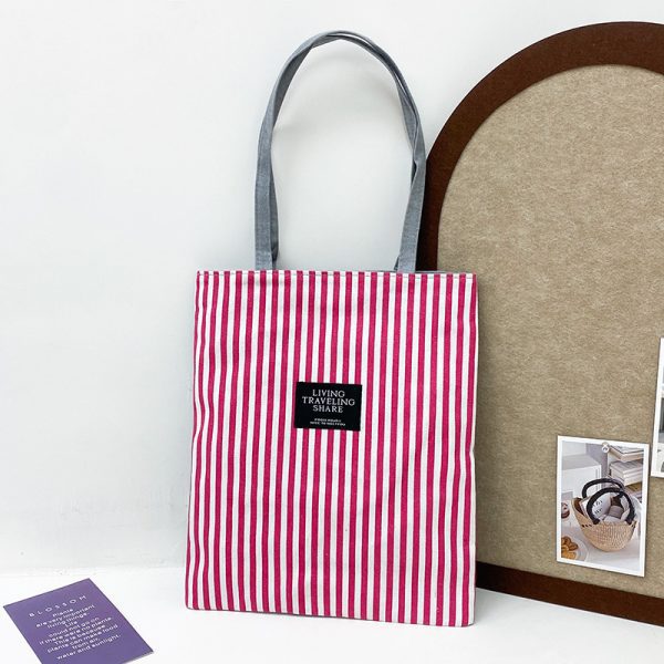 2024 New Cross-border Handbag Women's Shoulder Bag Convenient Premium Striped Crossbody Bag Handbag Student Make-up Bag - Image 2