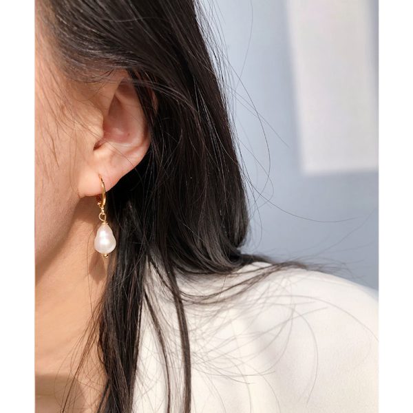 Vintage French Girls Natural Baroque Pearl Earrings Elegance Natural Pearl Earrings Vintage Earrings 44 - Image 2