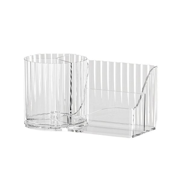 Mirror cabinet, storage box, bathroom cabinet, wall-mounted transparent layered diagonal shelf, cosmetics, lipstick, jewelry, and organizing box - Image 5