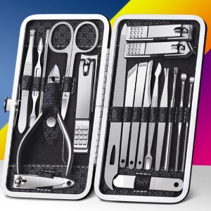 Nail clipper set, home nail clippers, stainless steel 8 pieces set, ear spoon, olecranon nail groove pliers, bevel special pedicure knife
