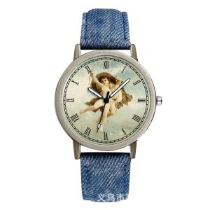 Precious European Fresco Classic Fashion Women's Denim Watch Strap Trend Watch Wholesale