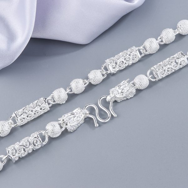 New high-quality fashion style trend men's beads simple jewelry high-end sense imperial chain light luxury jewelry necklace - Image 3