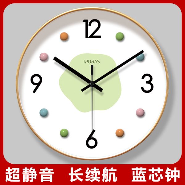 Ipra 7013 light luxury cream wind clock, living room creative clock, wall decoration, study room, dining room silent wall clock - Image 3