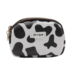 New Korean printed double zipper cute large capacity wallet student coin purse ID card card bag storage bag for women