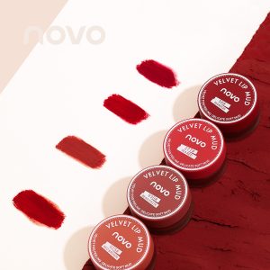 NOVO Lip Clay Canned Jelly Makeup Velvet Bean Paste Red Brown Non-stick Cup Student Women's Lipstick New Product 5461 Domestic Products