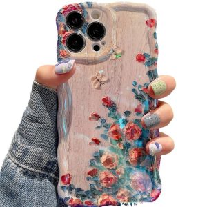 Applicable to high-quality art oil painting flower 15promax phone case apple 16 female 13pro silicone 14 drop proof