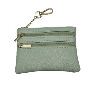 Factory sales solid color key bag zipper model women's small card case pendant mini new coin purse coin bag small wallet