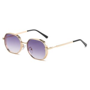 Personality New Retro Round Frame Metal Fashion Women's Sunglasses Trendy gradient lenses are versatile and simple sunglasses