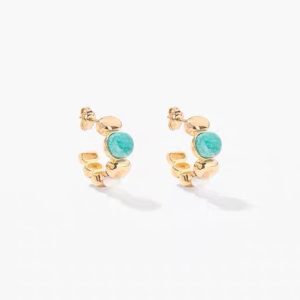 French niche fashion vintage Aurelie Bidermann bohemian natural amazonite earrings
