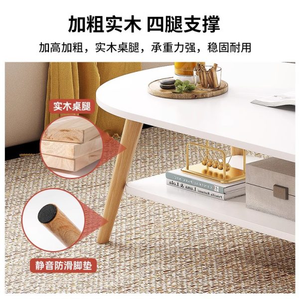 Coffee table, small apartment, living room, home sofa, tea table, simple modern rental house, new simple bedroom, small table - Image 3