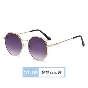Fashion retro full rim sunglasses metal frame trendy sunglasses for men and women going out for travel street photography sunglasses