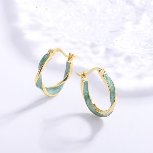 S925 sterling silver Mobius earrings women's simple French light luxury niche design sense ear buckle sleeping no removal earrings