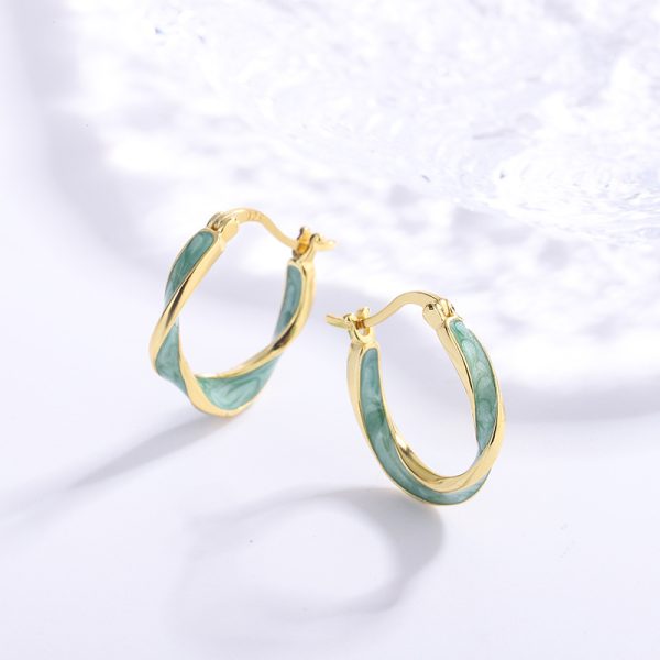 S925 sterling silver Mobius earrings women's simple French light luxury niche design sense ear buckle sleeping no removal earrings - Image 4