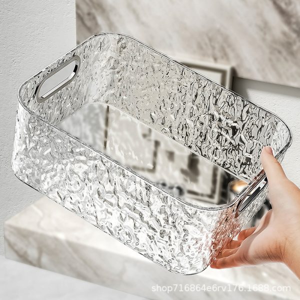 Light luxury desktop storage box, bathroom, bathroom, kitchen, cosmetics, lipstick, sundries organizer, glacier pattern storage basket - Image 4