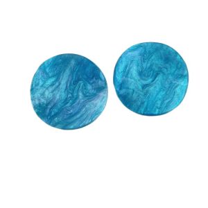 French vintage design candy color twisted piece round acetic acid earrings women's summer new niche resort style earrings
