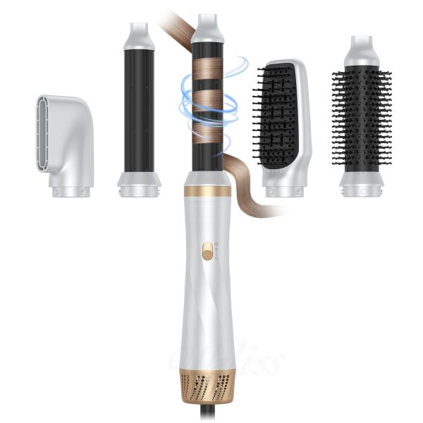 Cross-border 5-in-1 hot air comb multi-purpose hair straightening dual-purpose hair dryer 5-in-1 hair dryer wholesale - Image 5