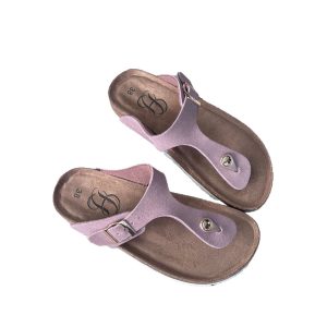 Women's new sandals, cowhide, genuine leather, cork, summer flip-flops, wooden slippers, beach shoes, clip feet, beach non-slip